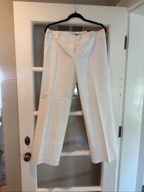 The Limited White Linen-Blend Dress Pants